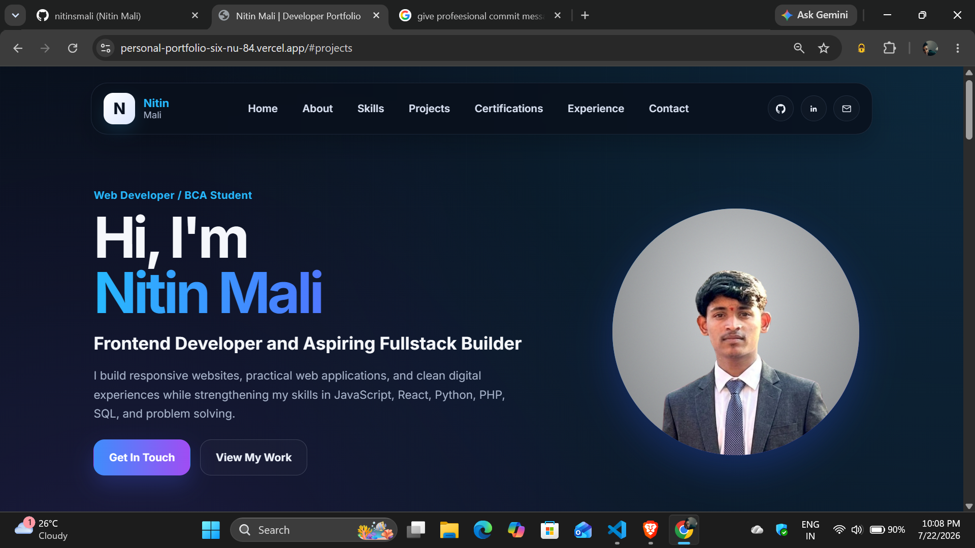 Portfolio Website Preview
