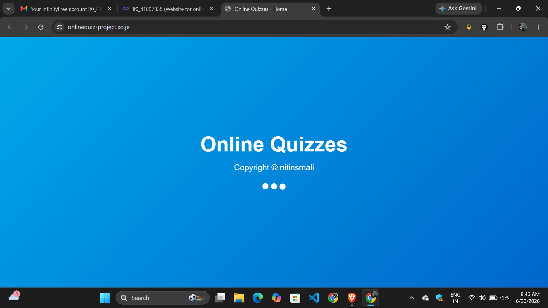 Online Quiz Web Application Preview